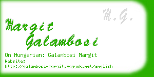margit galambosi business card